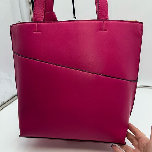 Karl Lagerfeld Paris womens Chantelle TOTE in Fuchsia - Picture 6 of 12